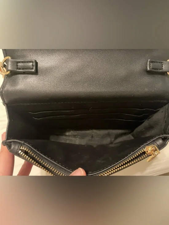 bebe Black Quilted Crossbody with Gold Plate - Picture 8 of 9